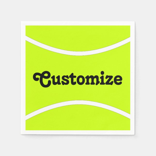 Servilleta De Papel Fiesta de tenis/Personalizado de banquete Textos C (Anverso)