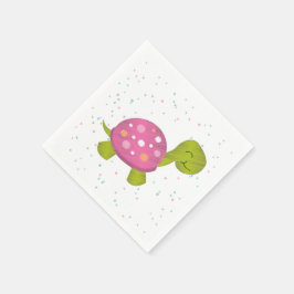 Servilleta De Papel Fiesta de tortuga rosa Napkin