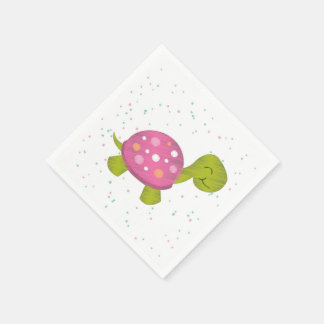 Servilleta De Papel Fiesta de tortuga rosa Napkin