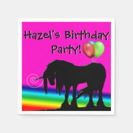 Servilleta De Papel Fiesta de unicornio arcoiris