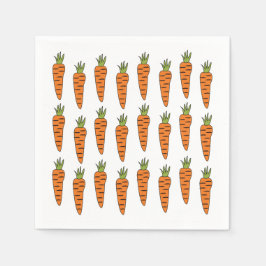 Servilleta De Papel Fiesta de Veggie de Comida de Zanahra