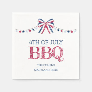 Servilleta De Papel Fiesta de verano de barbacoa patriótica 4 de julio