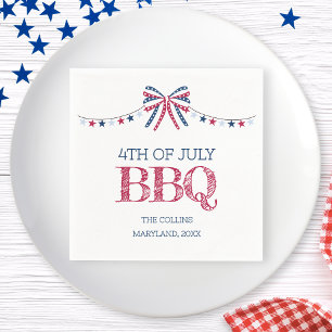 Servilleta De Papel Fiesta de verano de barbacoa patriótica 4 de julio