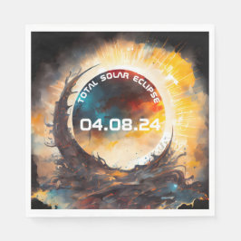 Servilleta De Papel Fiesta de visualización de eclipse solar