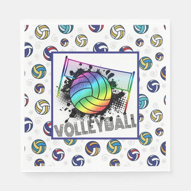 Servilleta De Papel Fiesta de voleibol (Anverso)
