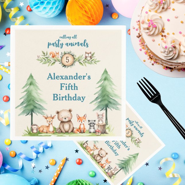 Servilleta De Papel Fiesta de Woodland Animales Invitación a fiesta de (Subido por el creador)