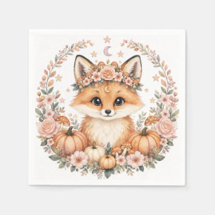 Servilleta De Papel Fiesta de zorrito bebé con acuarela