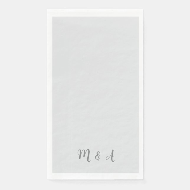 Servilleta De Papel Fiesta del 25 Aniversario del Monograma Moderno El (Anverso)