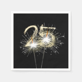 Servilleta De Papel fiesta del 25° aniversario habla sobre negro