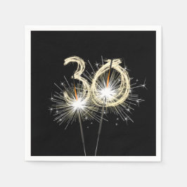 Servilleta De Papel fiesta del 30° aniversario habla de negro