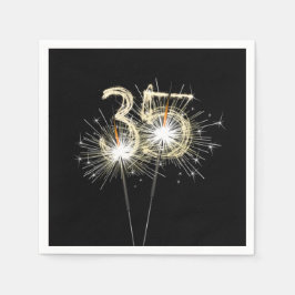 Servilleta De Papel fiesta del 35° aniversario habla sobre negro