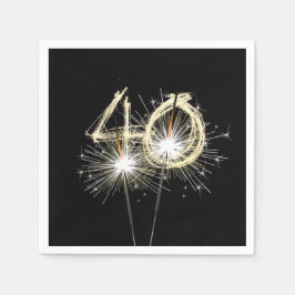 Servilleta De Papel fiesta del 40° aniversario habla sobre negro