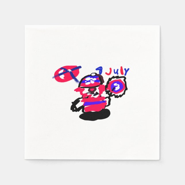 Servilleta De Papel fiesta del 4 de julio (Anverso)