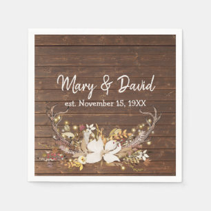 Servilleta De Papel Fiesta del aniversario de Deer Antlers