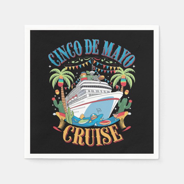 Servilleta De Papel Fiesta del barco mexicano Cinco De Mayo (Anverso)