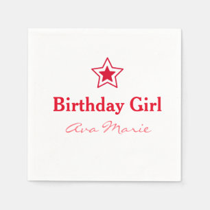 Servilleta De Papel Fiesta del chica del cumpleaños de la estrella