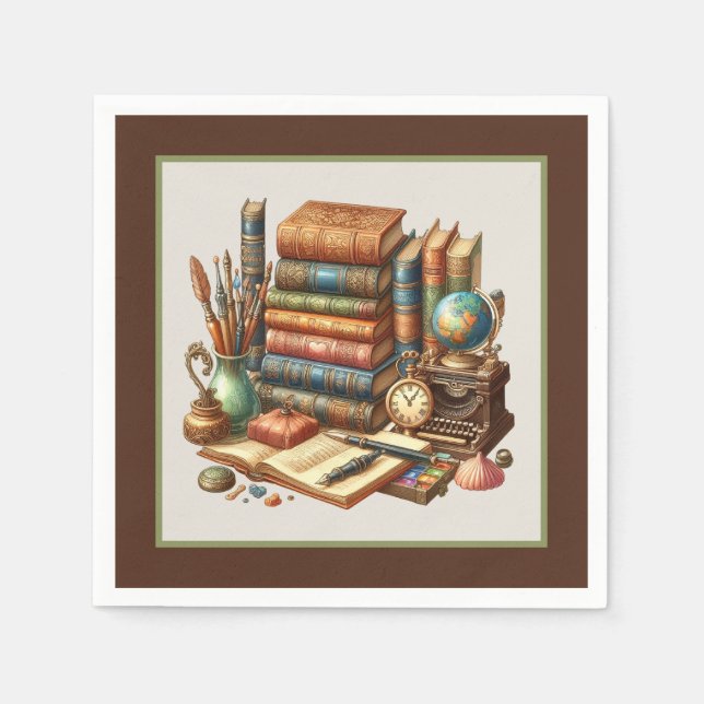 Servilleta De Papel Fiesta del club de lectura (Anverso)