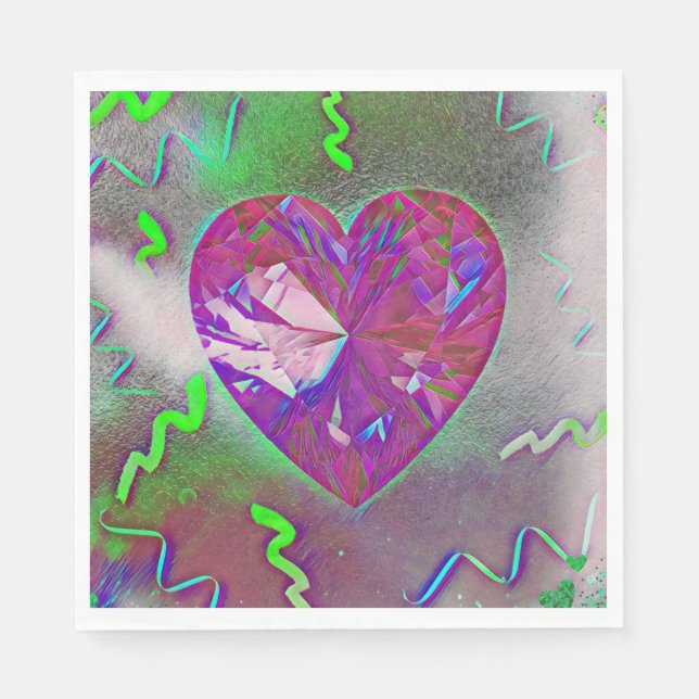 Servilleta De Papel Fiesta del corazón (Anverso)