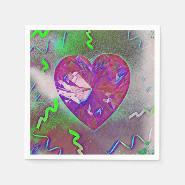 Servilleta De Papel Fiesta del corazón (Anverso)