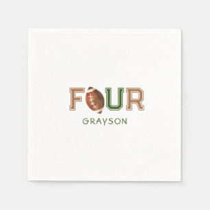 Servilleta De Papel Fiesta del cuarto cumpleaños de Huddle Up