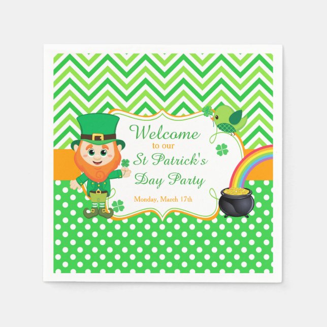 Servilleta De Papel Fiesta del Día de San Patricio (Anverso)