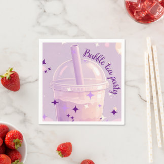 Servilleta De Papel fiesta del espacio del té con burbujas