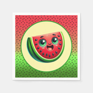 Servilleta De Papel Fiesta del Festival Cute Watermelon