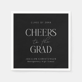 Servilleta De Papel Fiesta del Grad de Saludos Personalizados en Blanc