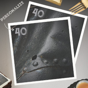 Servilleta De Papel Fiesta del hombre minimalista metalizado negro