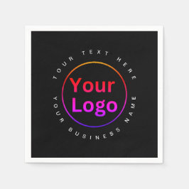 Servilleta De Papel Fiesta del logotipo de negocios negro moderno