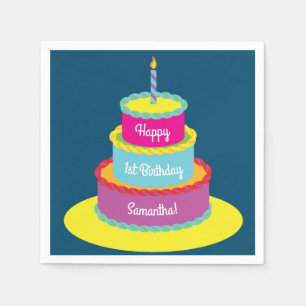 Servilleta De Papel Fiesta del pastel de cumpleaños