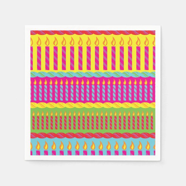 Servilleta De Papel Fiesta del pastel de cumpleaños (Anverso)