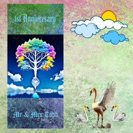 Servilleta De Papel Fiesta del primer aniversario de las nubes verdes 