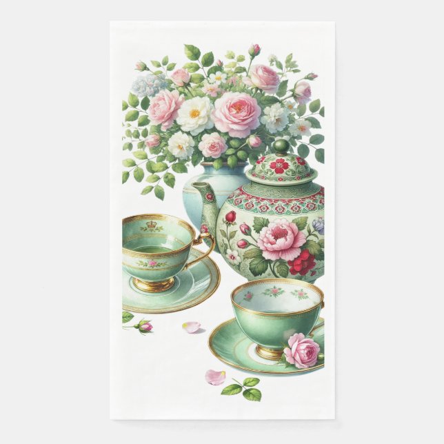 Servilleta De Papel Fiesta del Té de Primavera (Anverso)