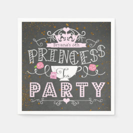 Servilleta De Papel FIESTA DEL TÉ DE PRINCESA Pizarra Fiesta