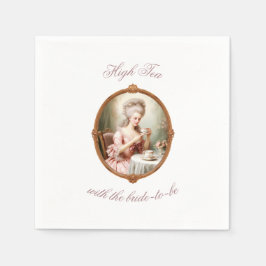 Servilleta De Papel Fiesta del Tea Bridal Bachelorette Marie Antoinett