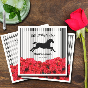 Servilleta De Papel Fiesta Derby de Roses Rojos de Silhouette de Cabal