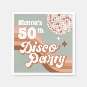 Servilleta De Papel Fiesta Disco Retro Napkins para Cumpleaños
