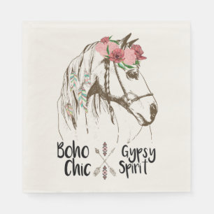 Servilleta De Papel Fiesta Ecuestre Boho Occidental Caballo Lindo