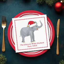 Servilleta De Papel Fiesta elefante blanco, Navidades personalizados