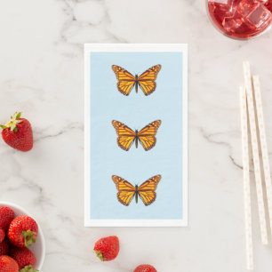 Servilleta De Papel Fiesta Elegante de Mariposa Monarca
