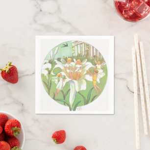 Servilleta De Papel Fiesta Elsa Beskow Spring Fairy Flower