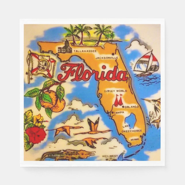 Servilleta De Papel Fiesta Estatal de Florida (Anverso)