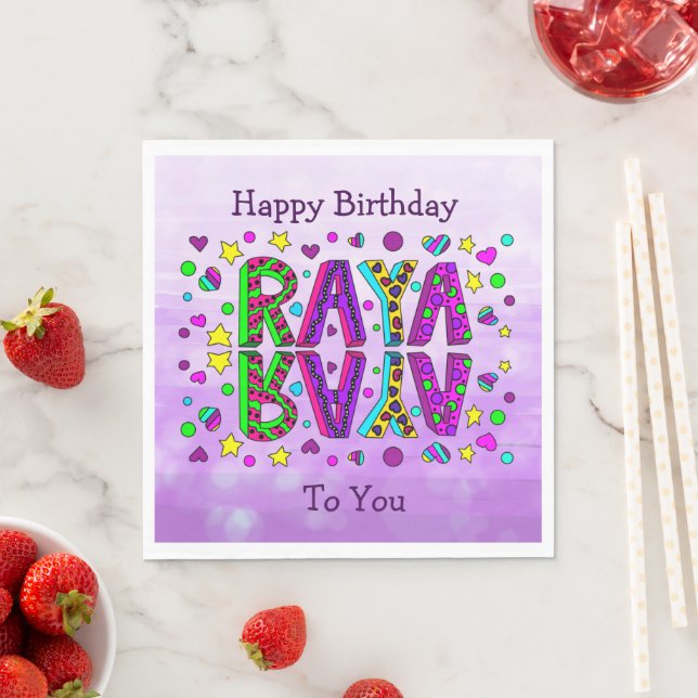 Servilleta De Papel Fiesta Feliz Cumpleaños Raya (In situ)