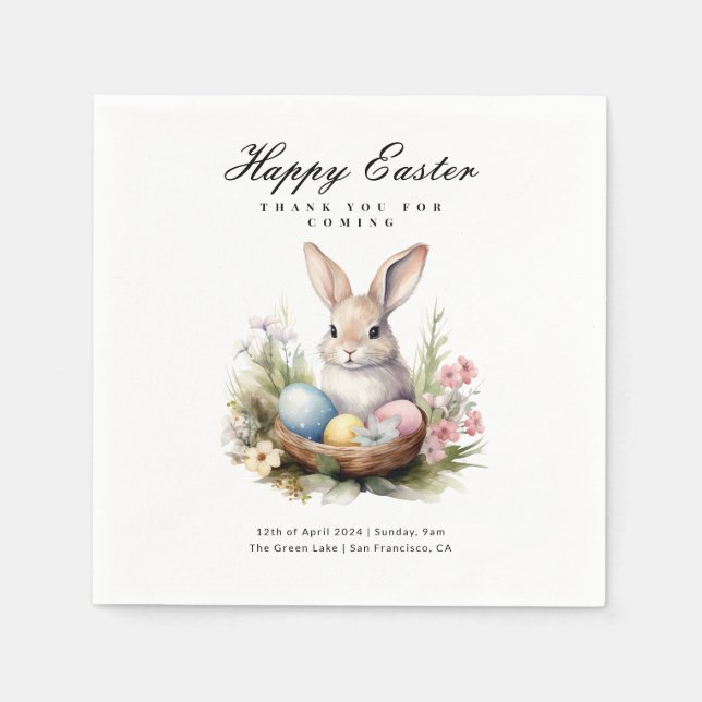 Servilleta De Papel Fiesta Feliz de Pascua (Anverso)