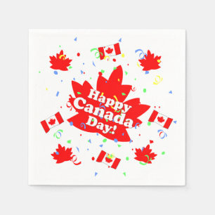 Servilleta De Papel Fiesta feliz del día de Canadá