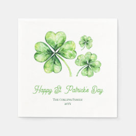 Servilleta De Papel Fiesta Feliz Día de San Patricio Trébol Verde