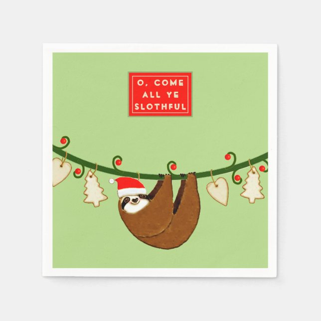 Servilleta De Papel Fiesta festiva de Navidades divertidos (Anverso)