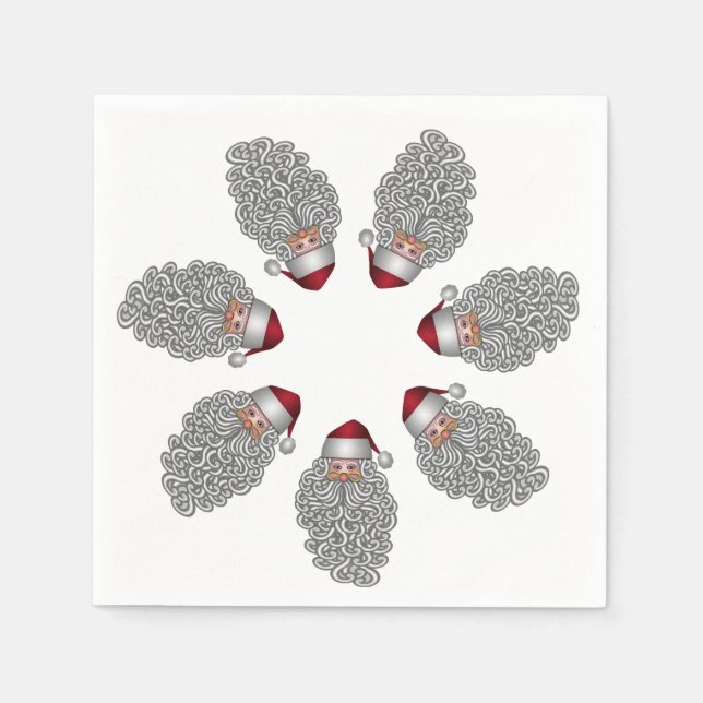 Servilleta De Papel Fiesta festiva de Santa Ring (Anverso)