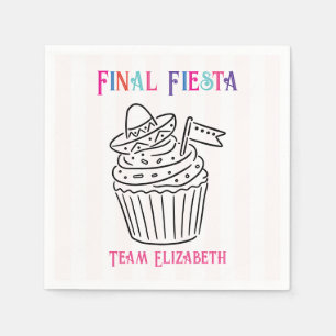 Servilleta De Papel Fiesta Final Sombrero Cupcake Despedida de Soltera